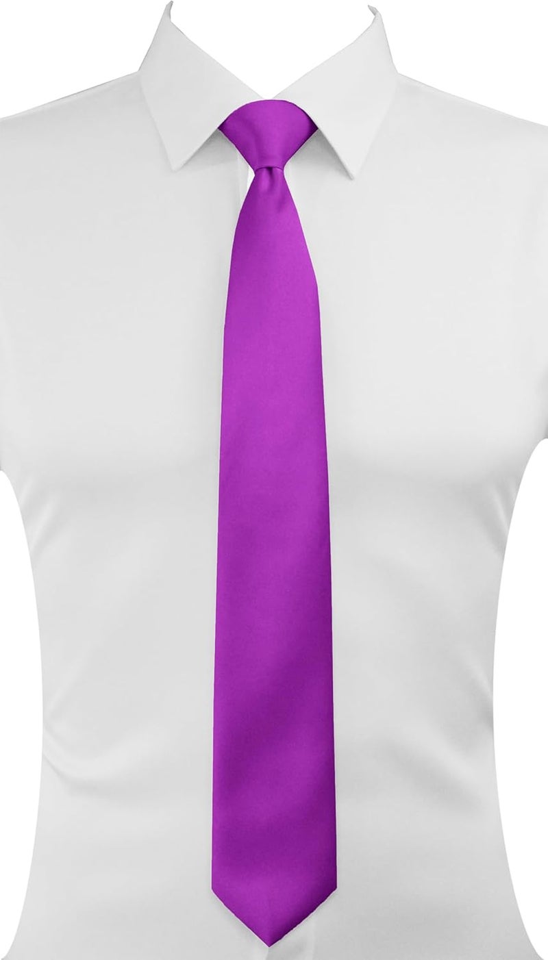 DIBI Solid Color Ties for Men, Formal Mens Ties, Neck Tie, Classic Tie for Boys Women Teens, Wedding Business Costume Necktie - Image 3